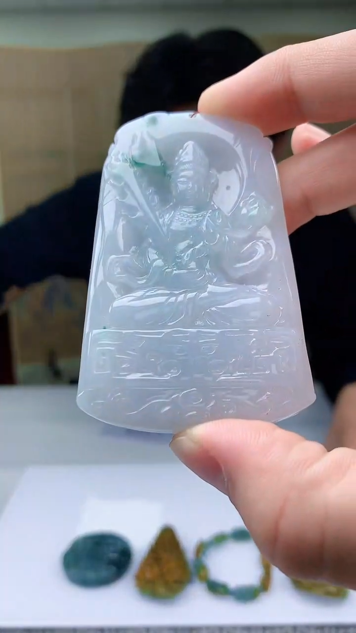 【闪购商品】定制翡翠未镶嵌5145bb-毛货挂件赠珠链91