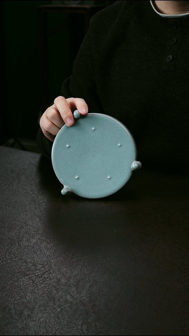 其他微瑕鱼鳞片三足承盘10