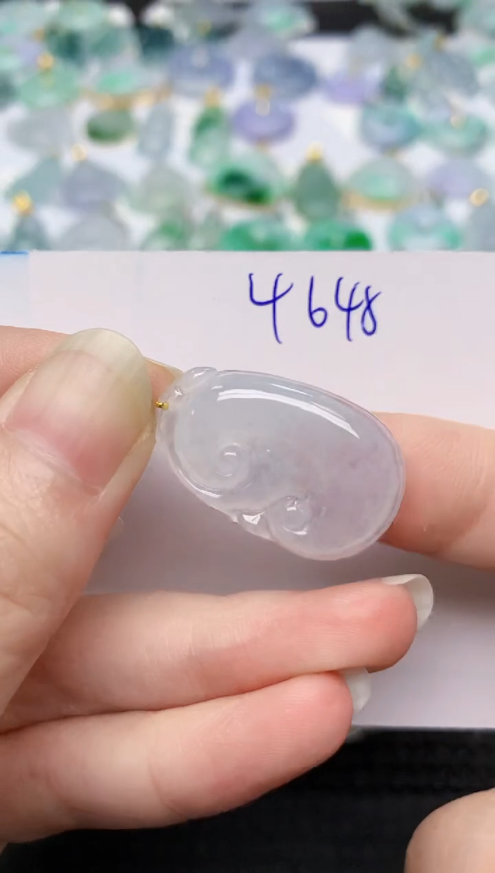 颈饰18K金镶嵌翡翠天然缅甸A货翡翠百元以上9元证书费自理