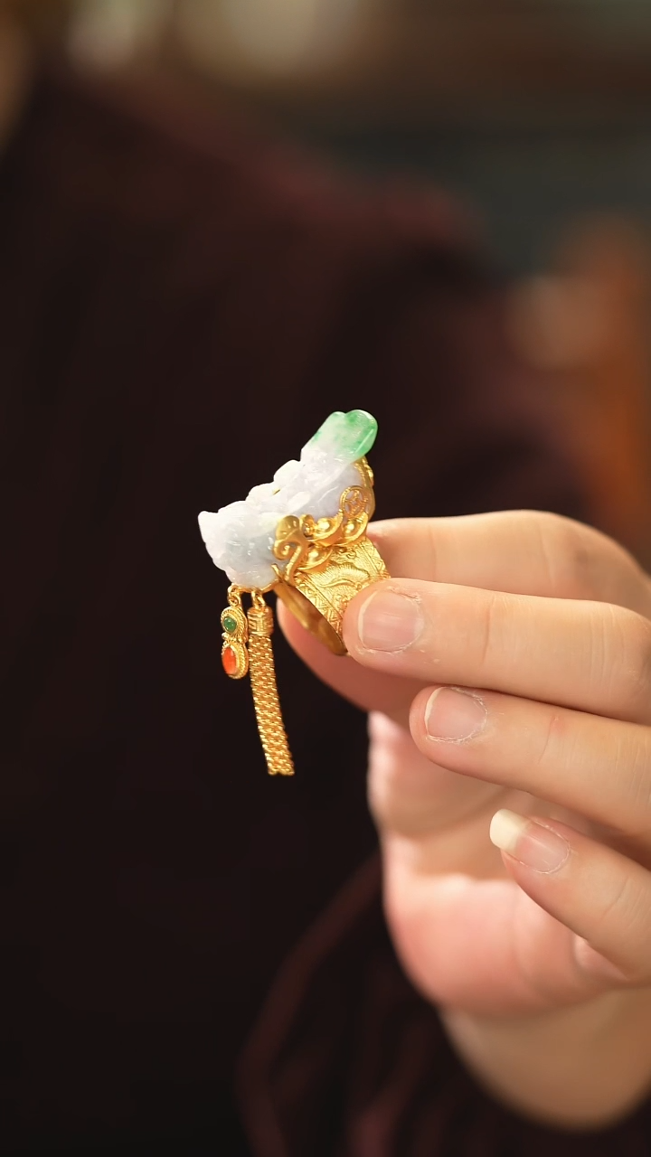 【闪购商品】翡翠戒指银S925镶嵌新款