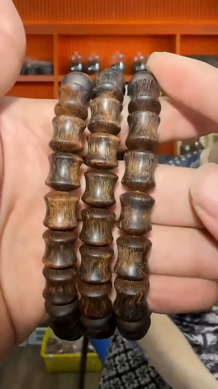 沉香手串130号沉水黑伽罗1.1多样性发一