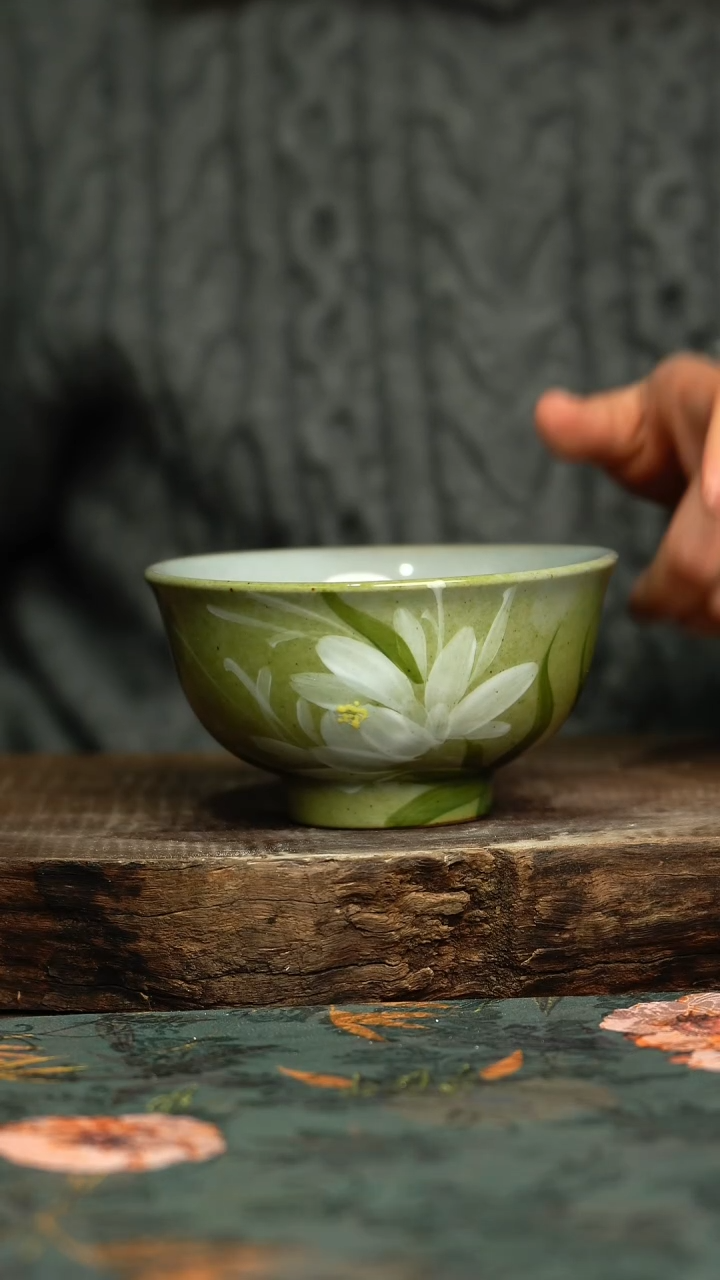 【闪购商品】杯釉下彩手工手绘同款陶器