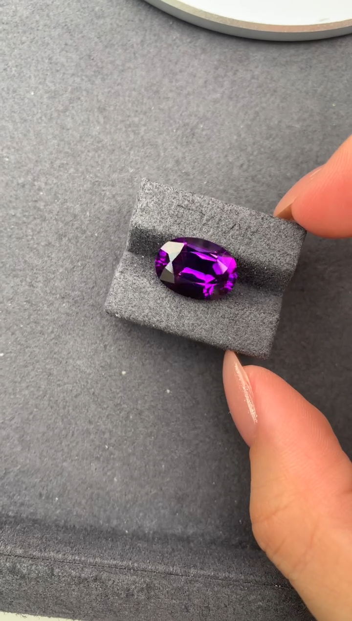 未镶嵌珠宝半成品紫晶5.5ct紫水晶  定制  FH