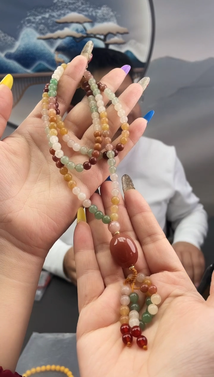 未镶嵌密玉108密玉（石英质玉）密玉108