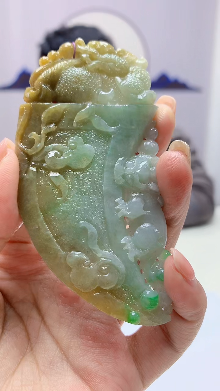 【闪购商品】定制翡翠未镶嵌5060ms-毛货龙牙34