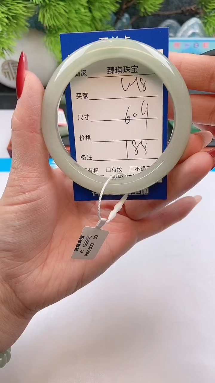 【闪购商品】石英质玉手镯未镶嵌东陵玉微色差W18