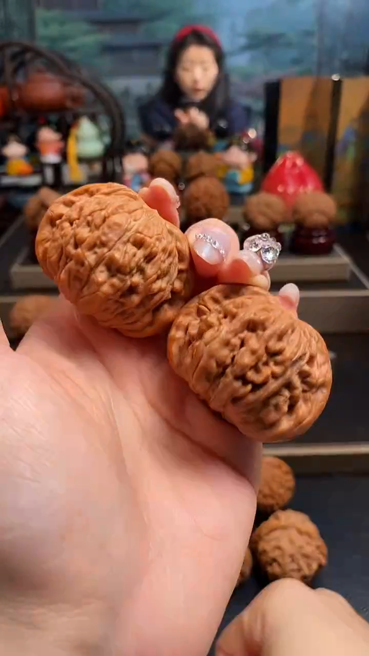 【闪购商品】文玩核桃把件H866四座楼45