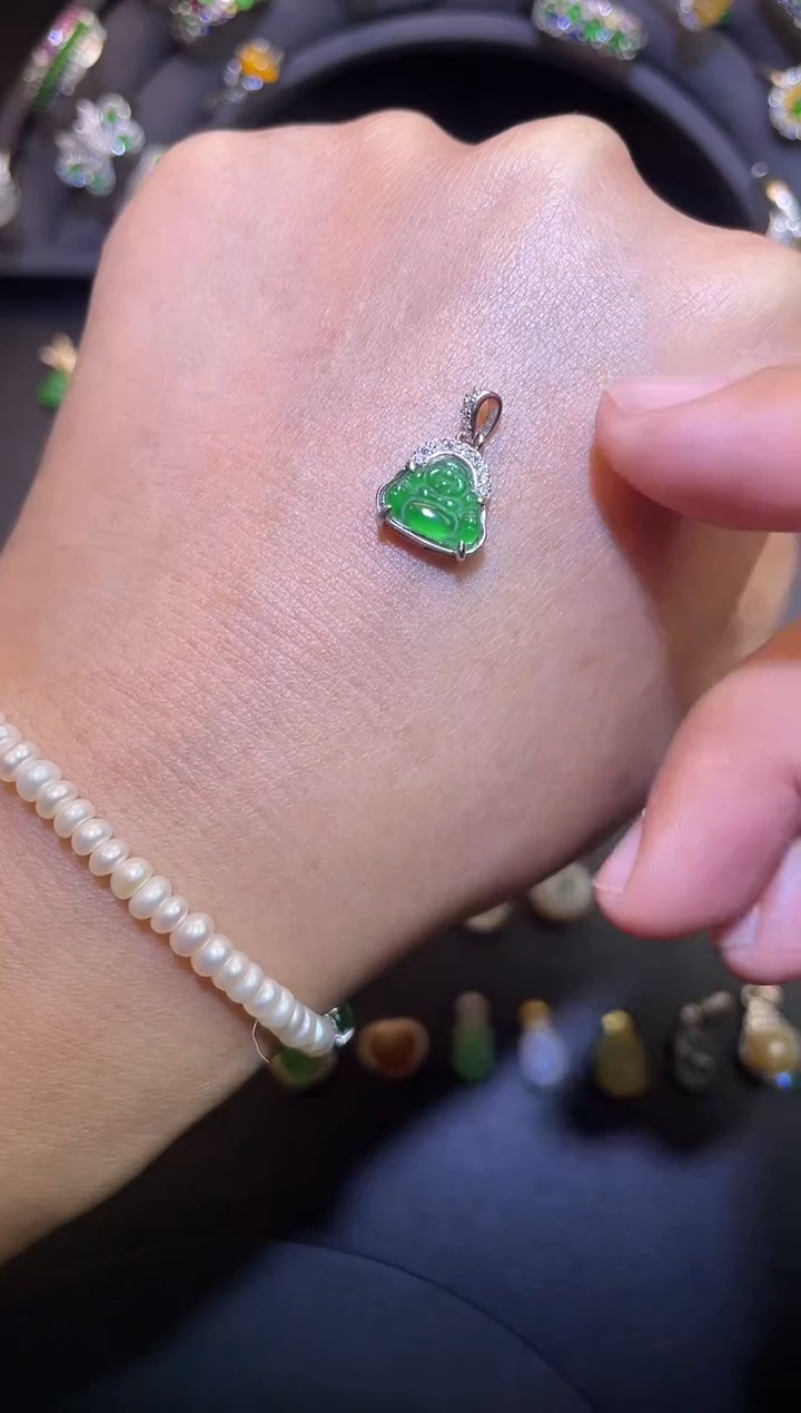 吊坠(不含链)银S925镶嵌翡翠1