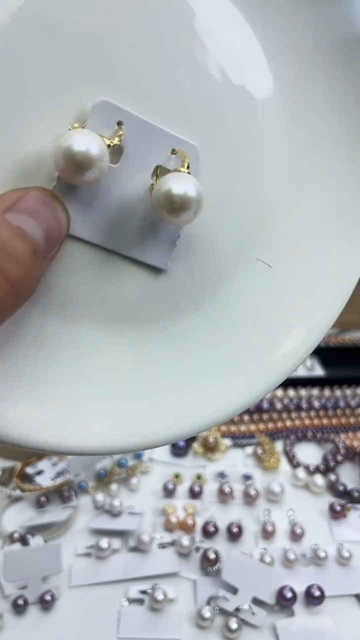 未镶嵌耳饰淡水珍珠白色系茶壶14mm