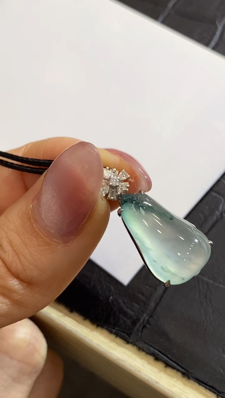 【闪购商品】翡翠颈饰18K金镶嵌收到货48小时鉴赏期（超时不退不换）