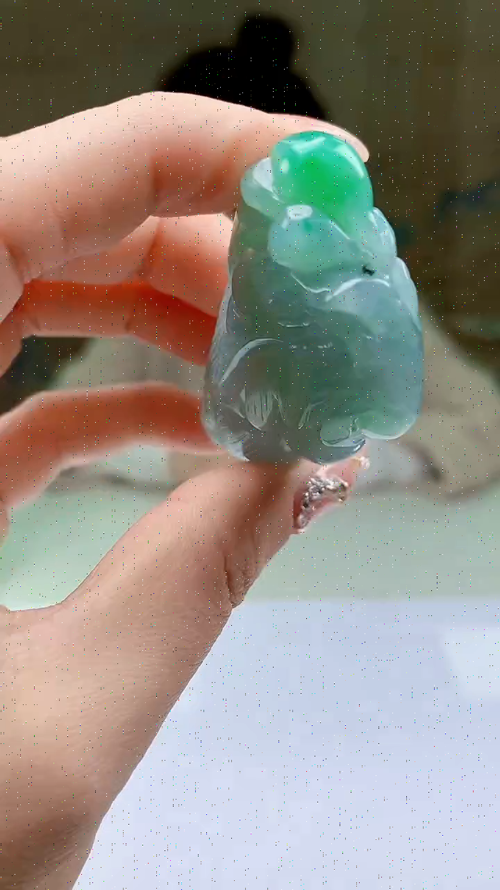 【闪购商品】定制翡翠未镶嵌4902ty-毛货挂件74