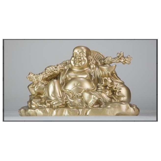 朱炳仁铜【万福弥勒（金色）】装饰轻奢中式客厅办公室玄关
