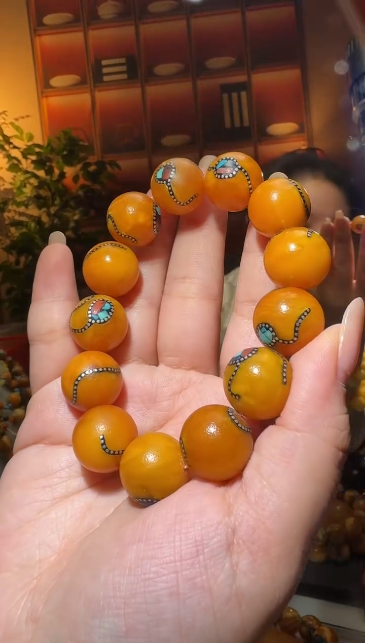 蜜蜡颈饰未镶嵌3121天然蜜蜡珠宝奇石全都保真