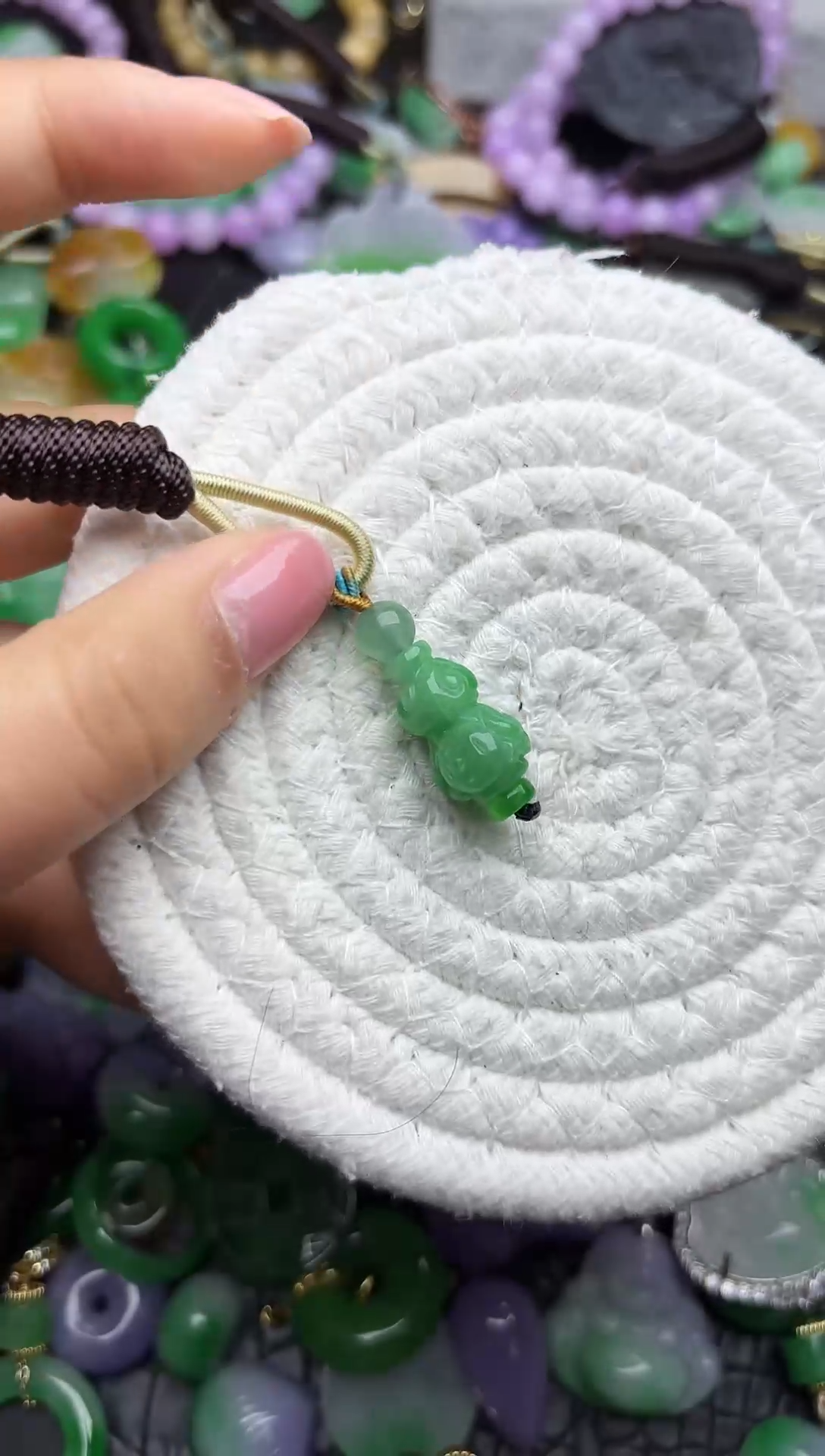 颈饰未镶嵌翡翠缅甸翡翠吊坠