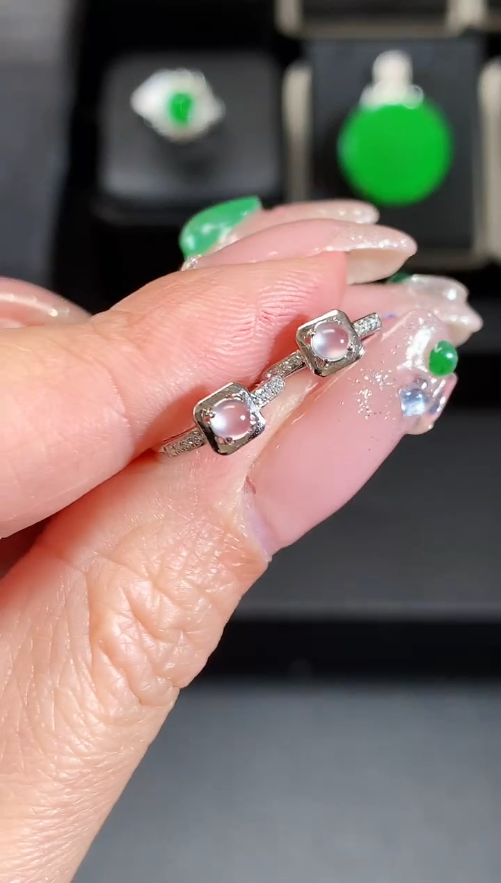 【闪购商品】翡翠耳饰18K金镶嵌耳饰