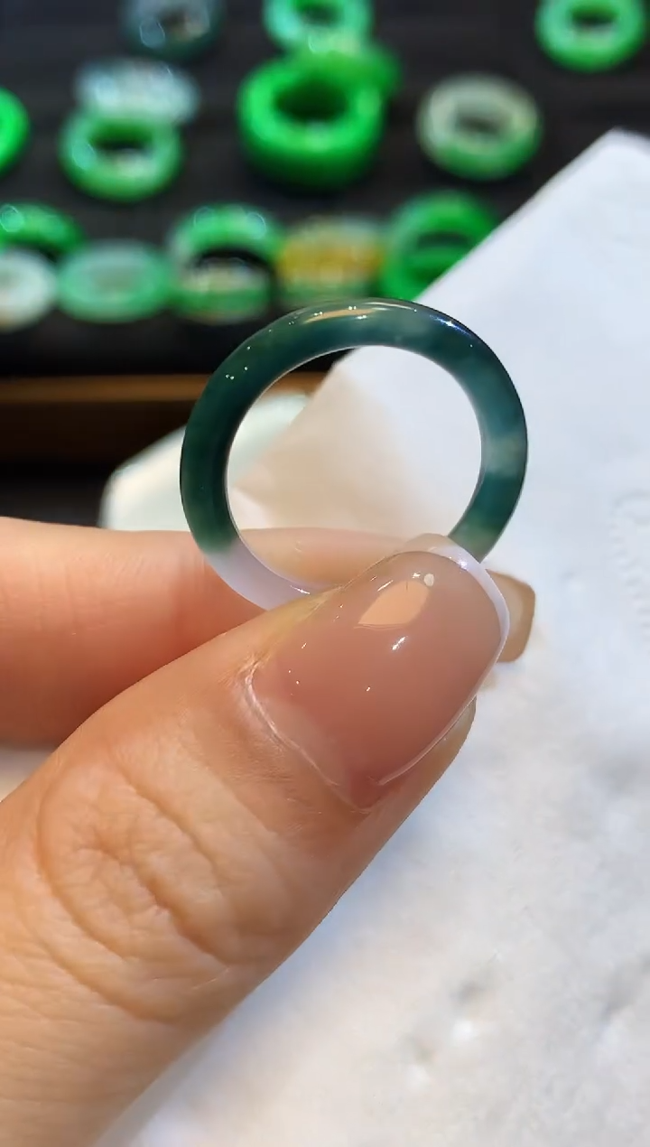 未镶嵌戒圈翡翠D7-13#圈口