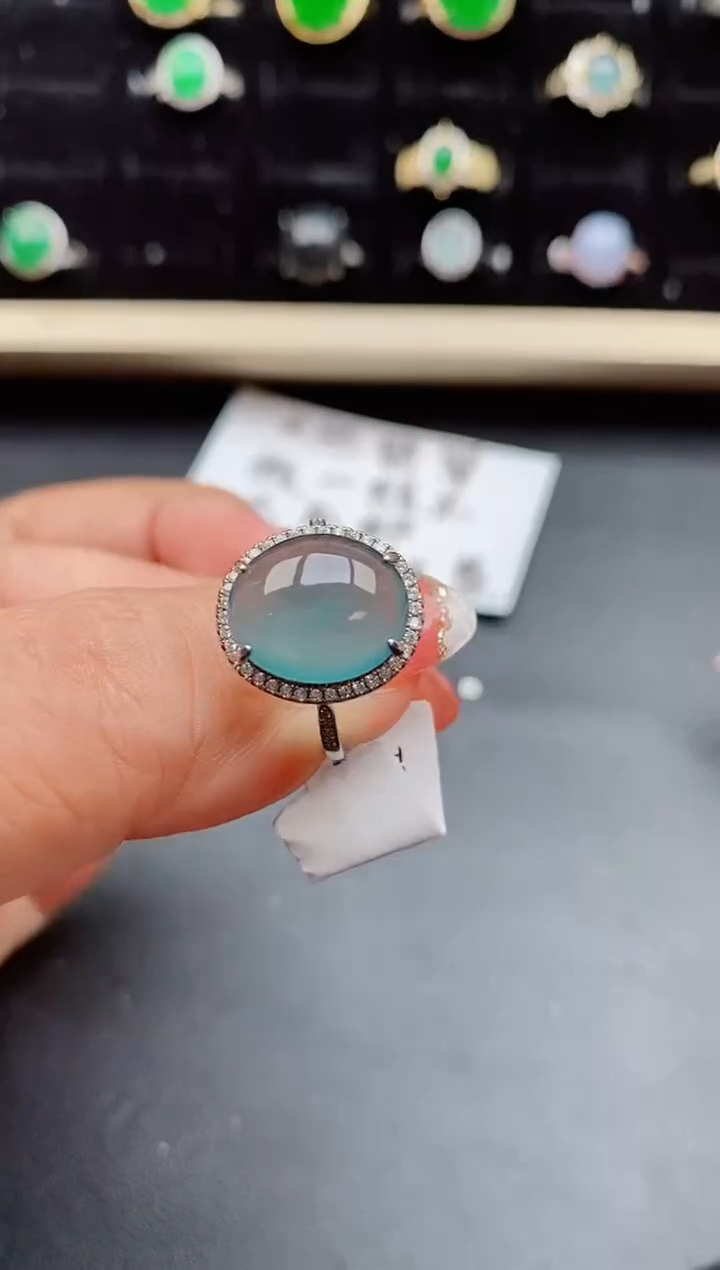 【闪购商品】翡翠戒指银S925镶嵌508050