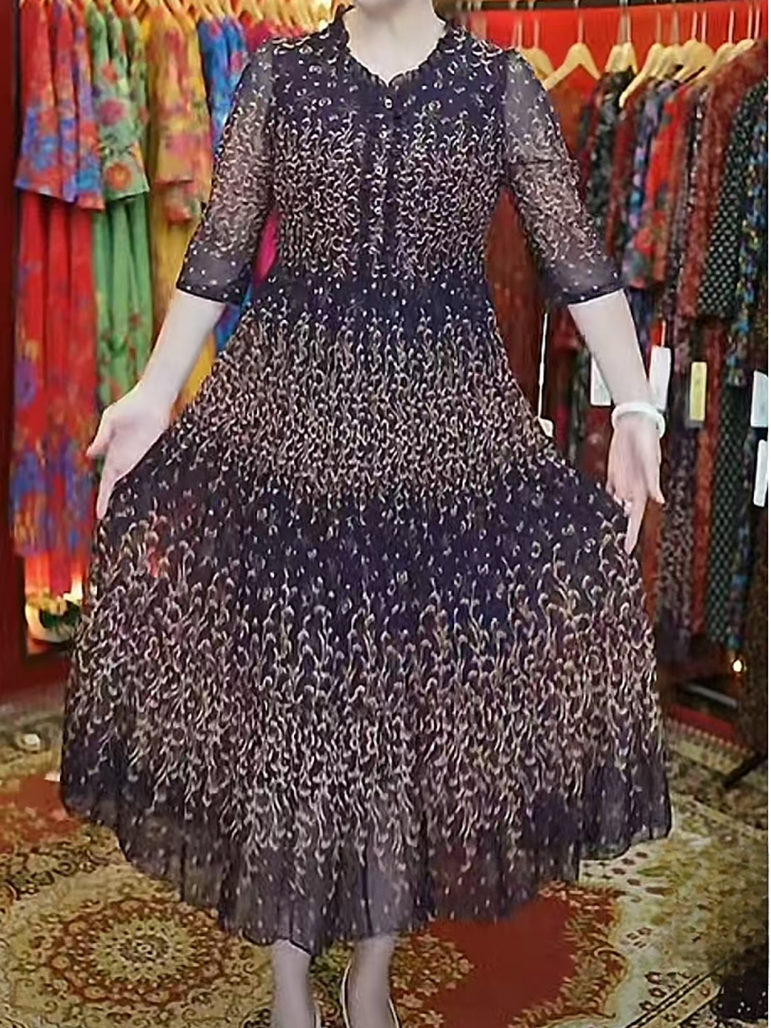 【二姐潮牌】品牌 台湾纱 连衣裙22021