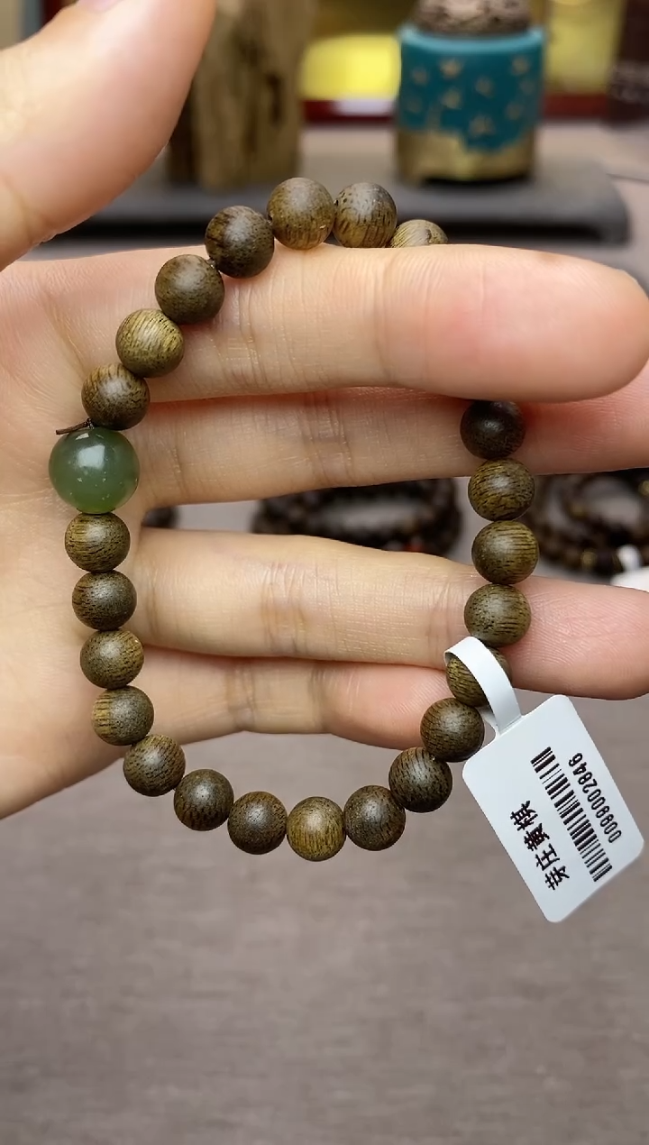 【闪购商品】沉香手串芽庄黄棋沉水老料06＋配饰单圈设计