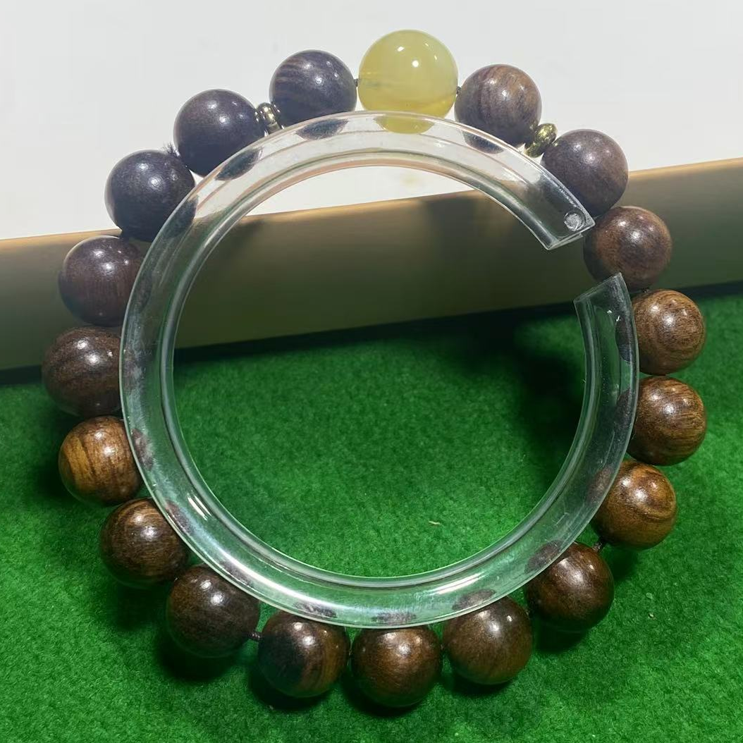 H139 花梨木卡1.0cm圆珠手串