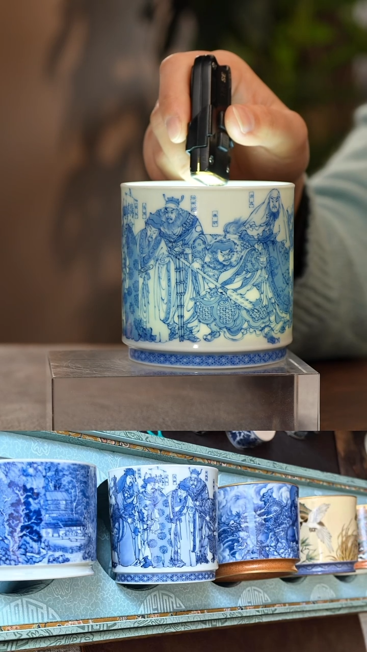 【闪购商品】瓷片青花瓷茶具斌芬陶瓷*99