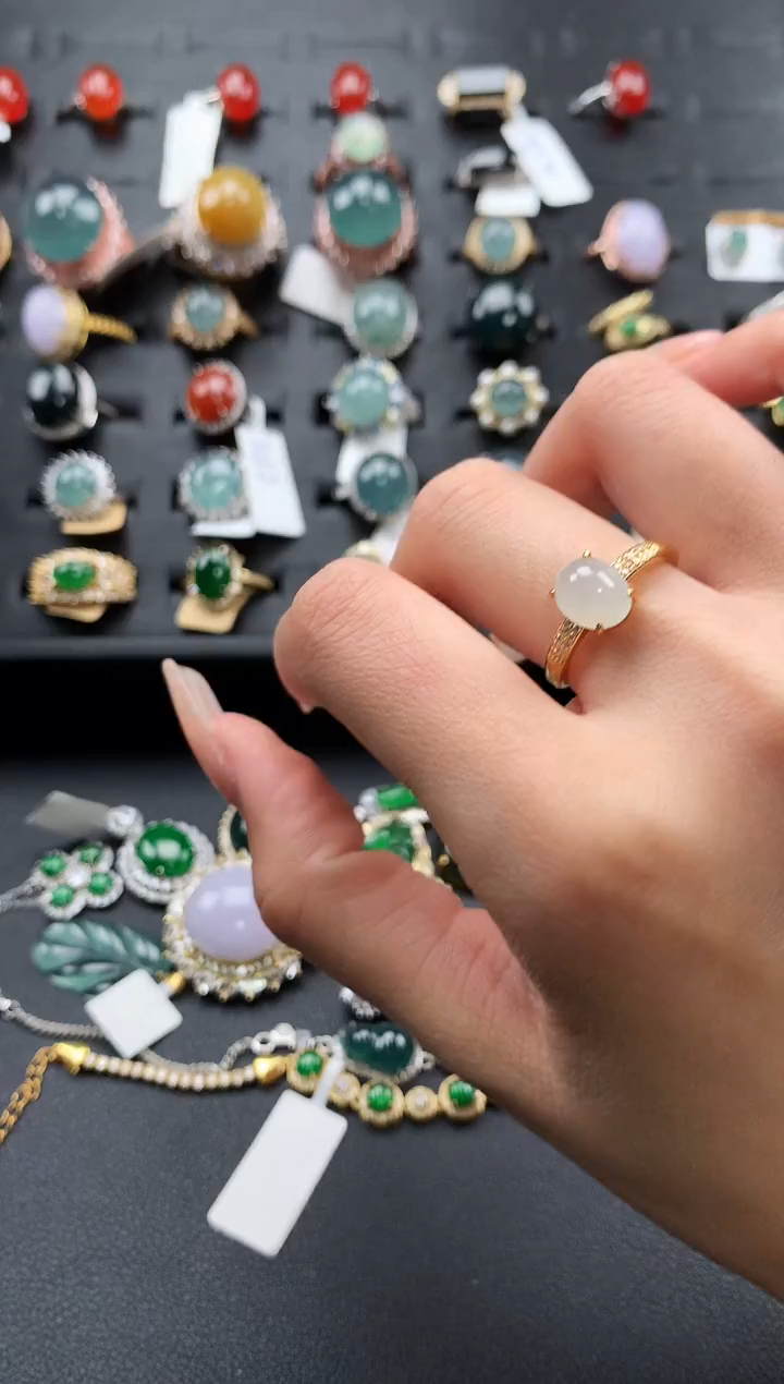 【闪购商品】翡翠戒指银S925镶嵌5654675