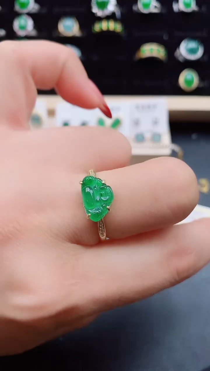 【闪购商品】翡翠戒指银S925镶嵌321321