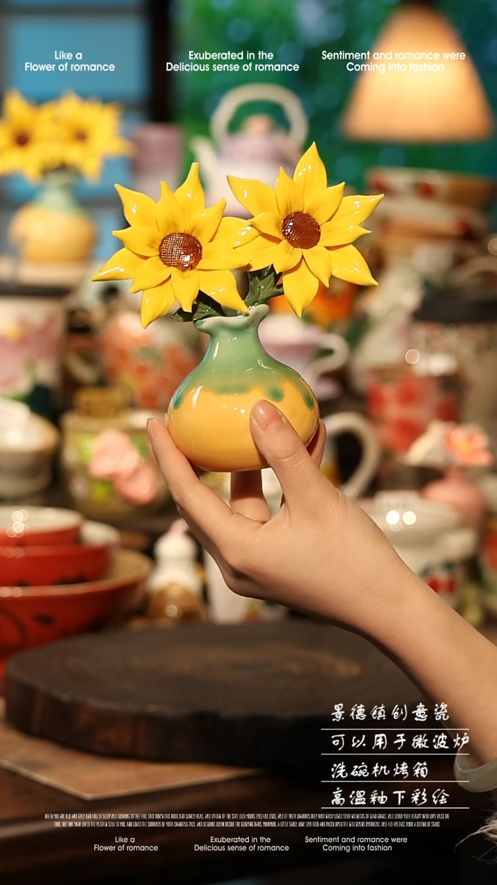 陶瓷景德镇高温釉下彩手工手绘款式