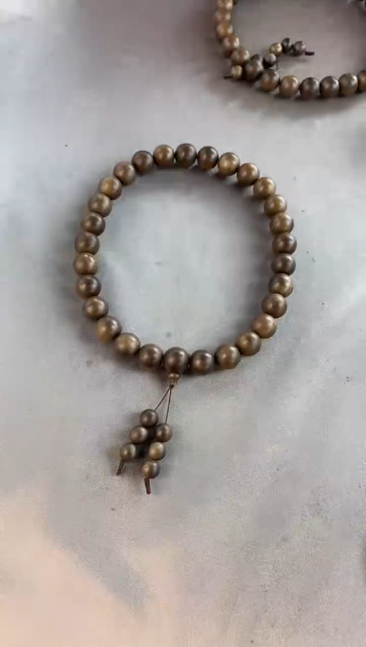 手串沉香白棋18圆珠双圈多样性发一