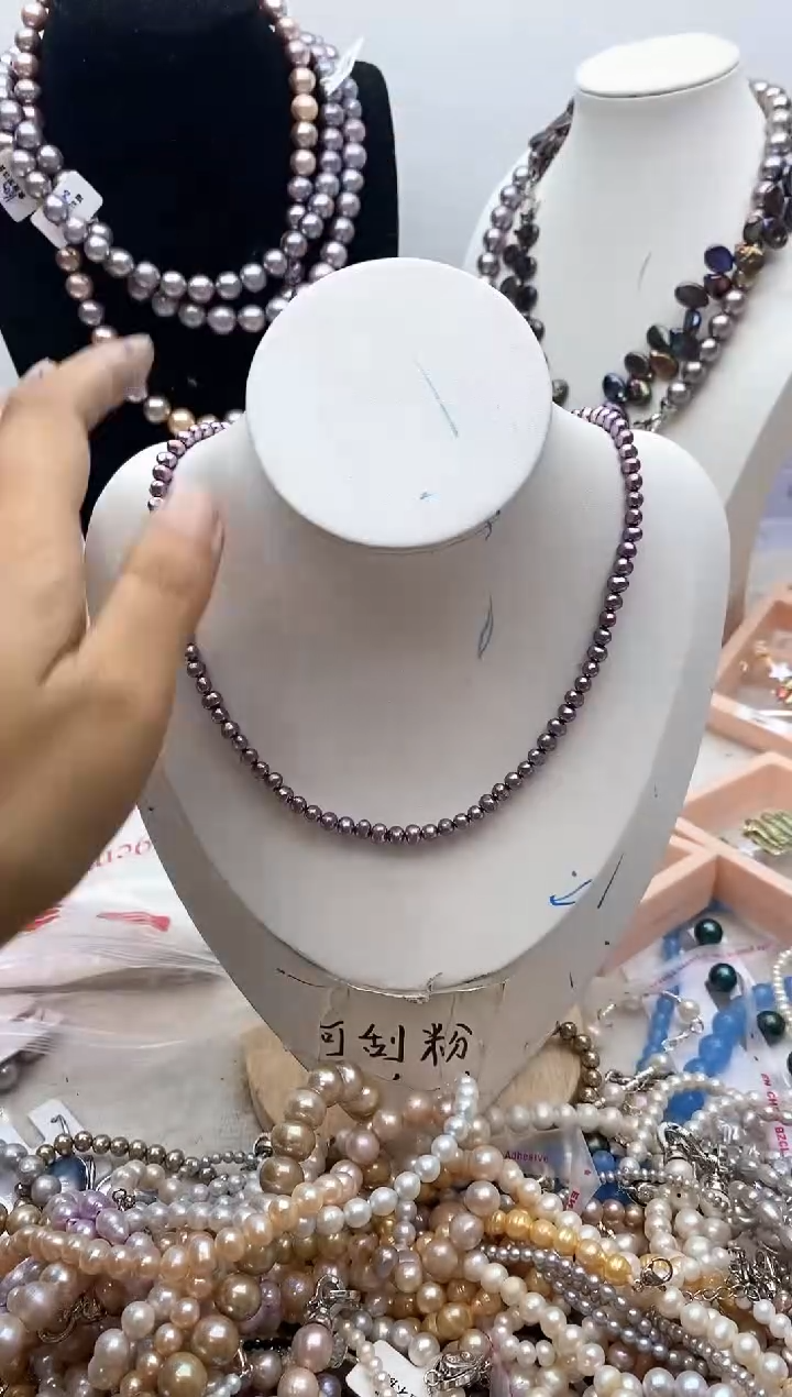 【闪购商品】淡水珍珠颈饰钛钢154