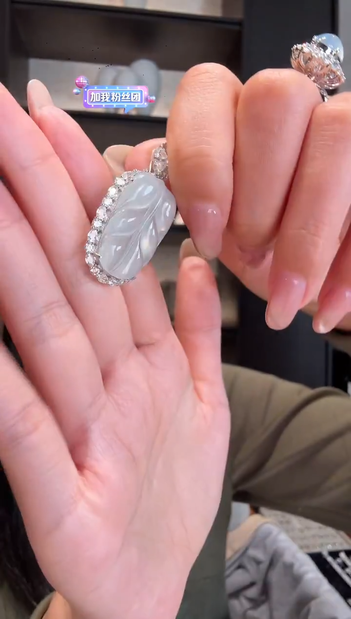 颈饰银S925镶嵌翡翠16