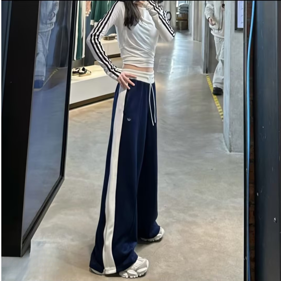 【滔搏联动】adidas阿迪达斯女子三叶草潮流时尚休闲运动长裤JM8020