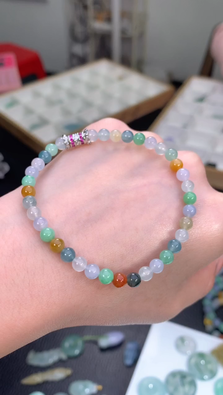 未镶嵌定制翡翠手串