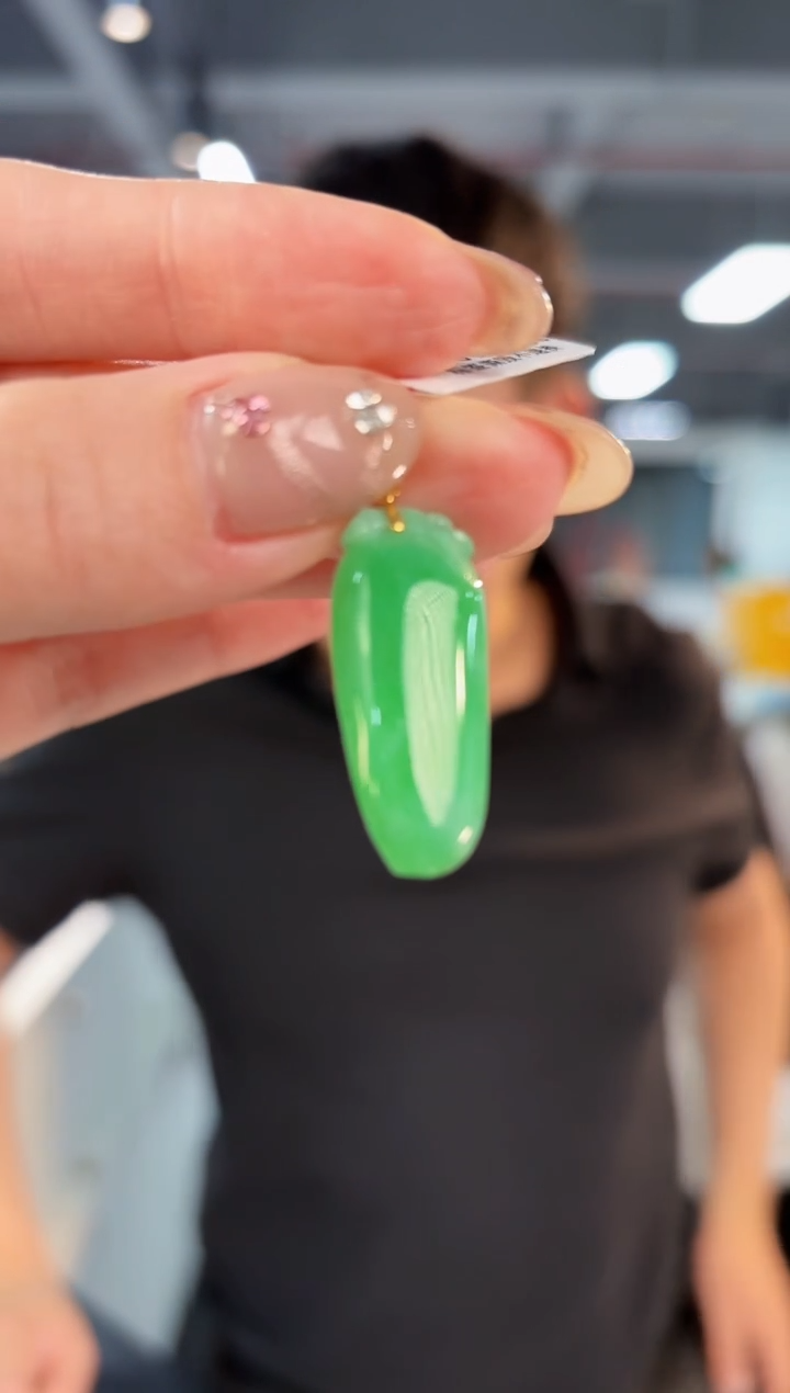 【闪购商品】翡翠颈饰18K金镶嵌缅料A货/支持复检/一件