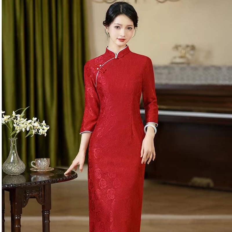 【喜妈妈囍婆婆】吴苏织匠 优雅气质高端旗袍婚宴会大气手工礼服