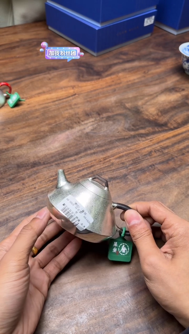 海**崖呆坐 整敲雪花纹轻石瓢壶