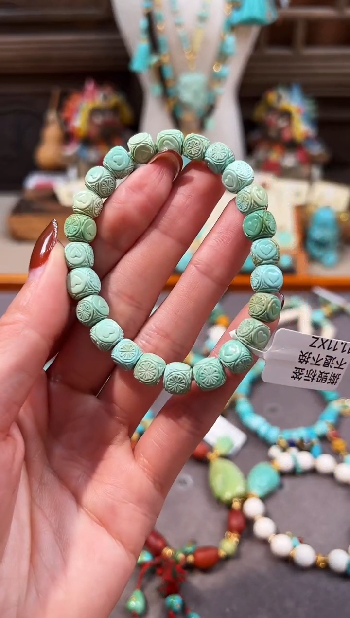 未镶嵌绿松石手链绿松石手链