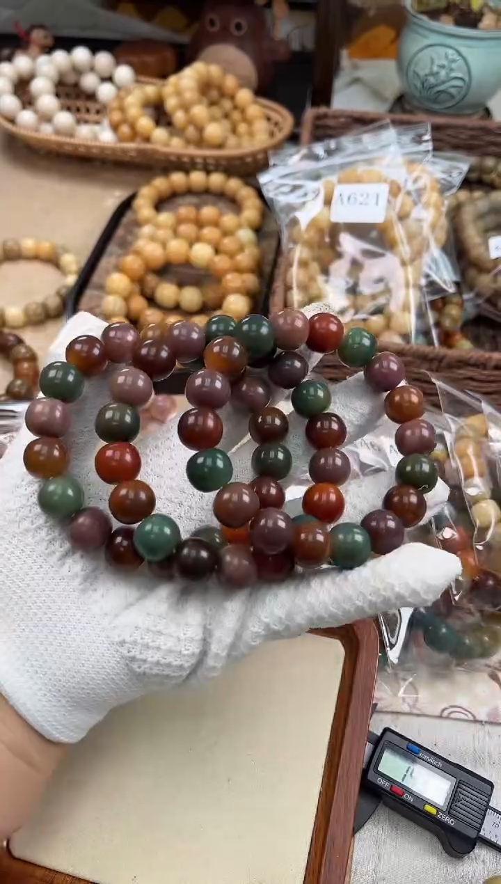 手串菩提根/象牙果a651卡15 干磨玫瑰微瑕