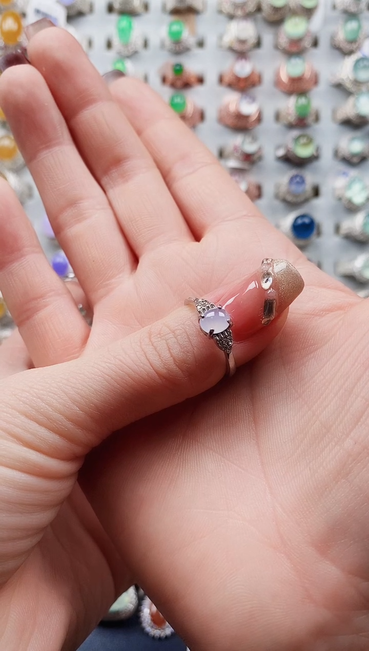 【闪购商品】翡翠戒指银S925镶嵌盘主女戒专场