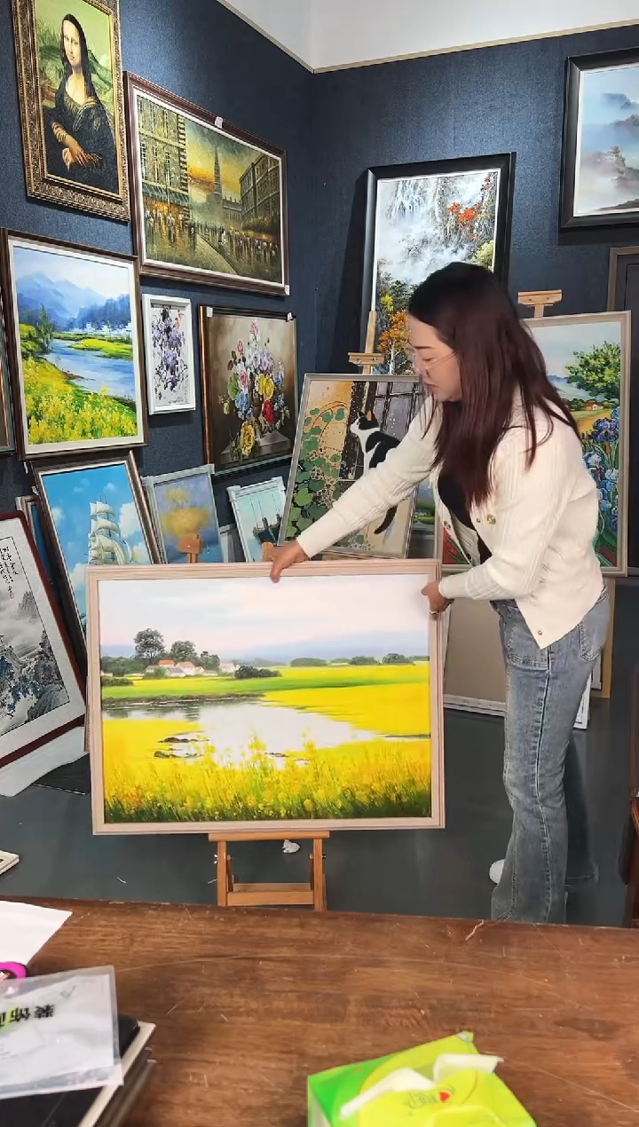 【闪购商品】油画6号 60*50 油菜花-手绘油画