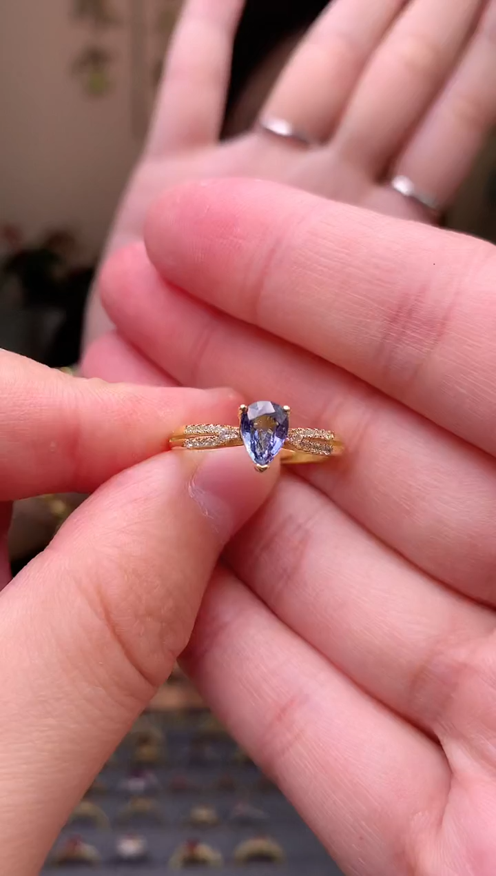 【闪购商品】蓝宝石戒指银S925镶嵌戒指