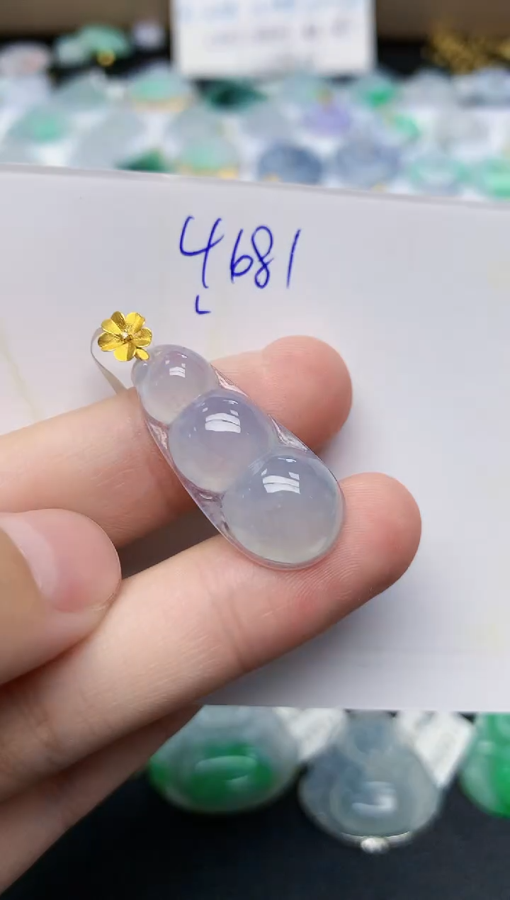 颈饰18K金镶嵌翡翠天然缅甸A货翡翠百元以上9元证书费自理