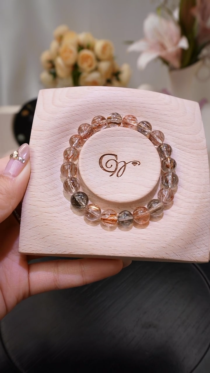 未镶嵌手串水晶黑金超期水晶手串