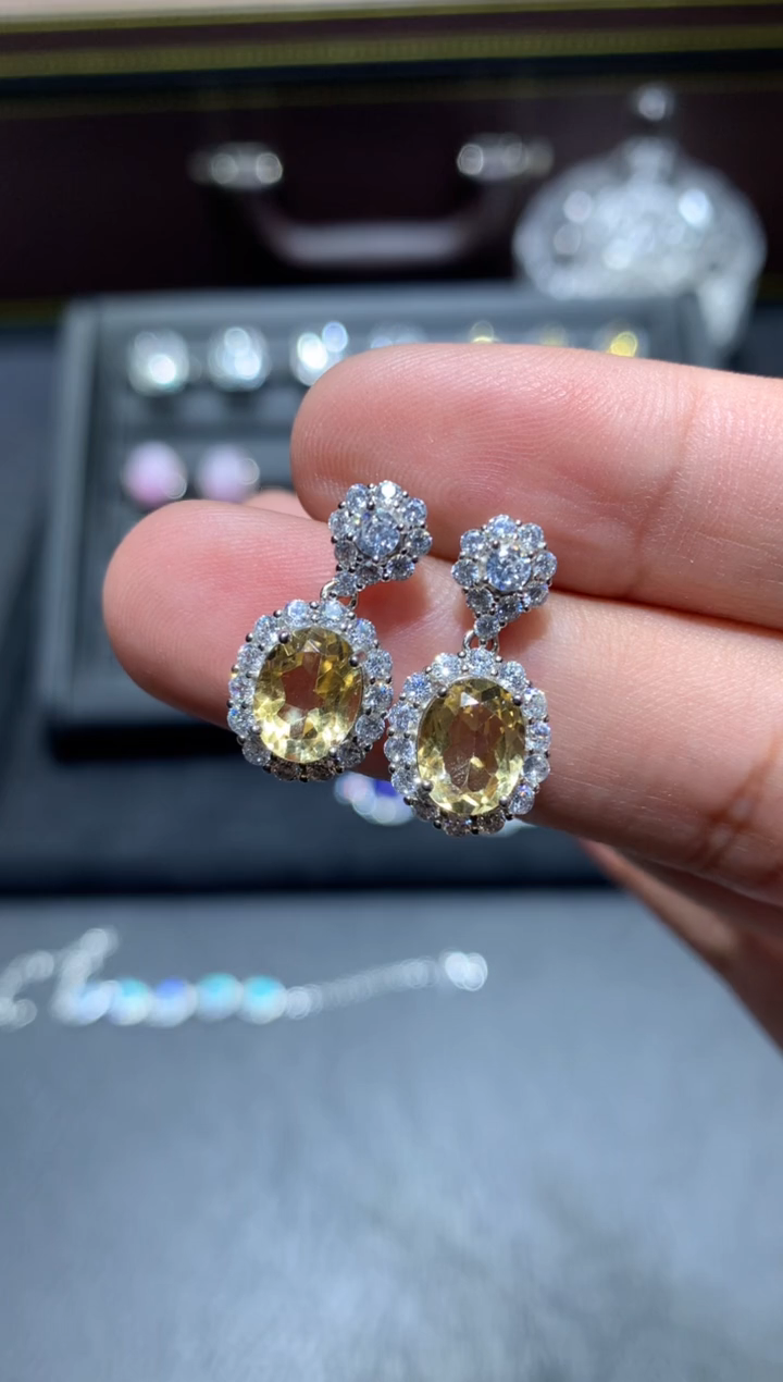 水晶耳饰未镶嵌G63【多样性发其一】