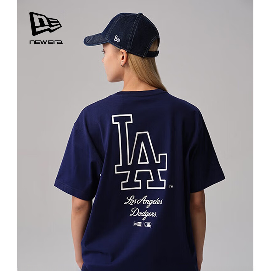 NEW ERA x MLB 纽亦华短袖男女同款夏季NY印花圆领运动短袖T恤