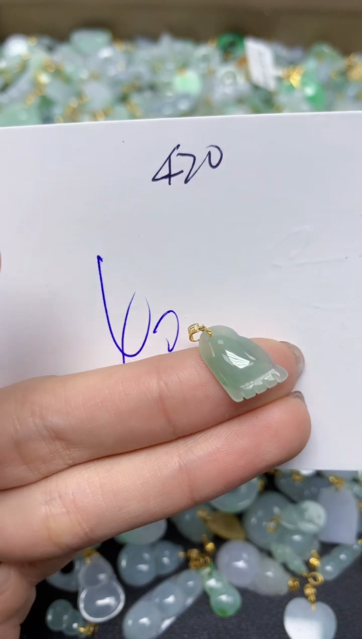 【闪购商品】翡翠颈饰18K金镶嵌天然翡翠A货