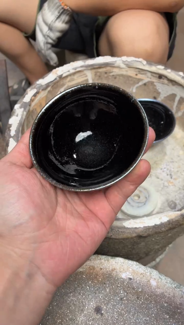 茶盏真柴烧建盏换点柴火