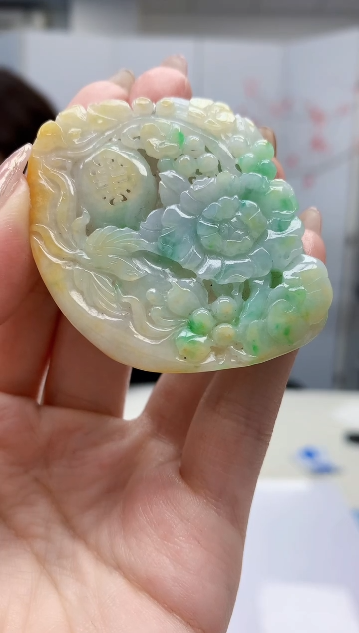 【闪购商品】定制翡翠未镶嵌 4829jw-毛货挂件79