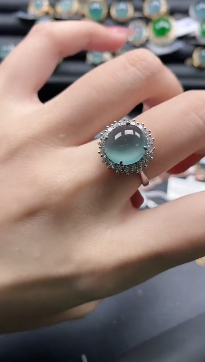 【闪购商品】翡翠戒指银S925镶嵌11111