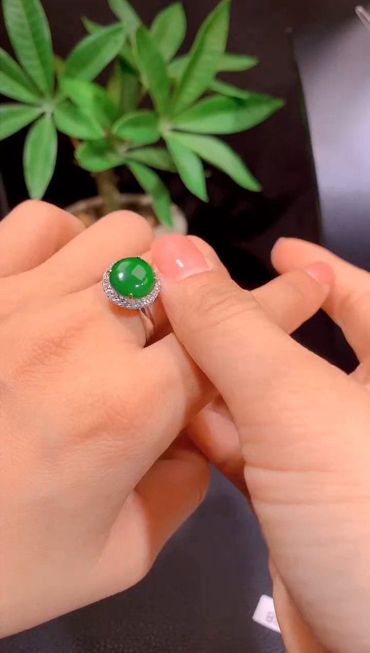 【闪购商品】翡翠银S925镶嵌戒指多样性